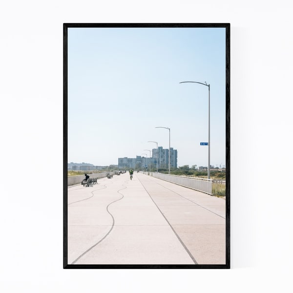 Noir Gallery Rockaway Beach Boardwalk NYC Framed Art Print