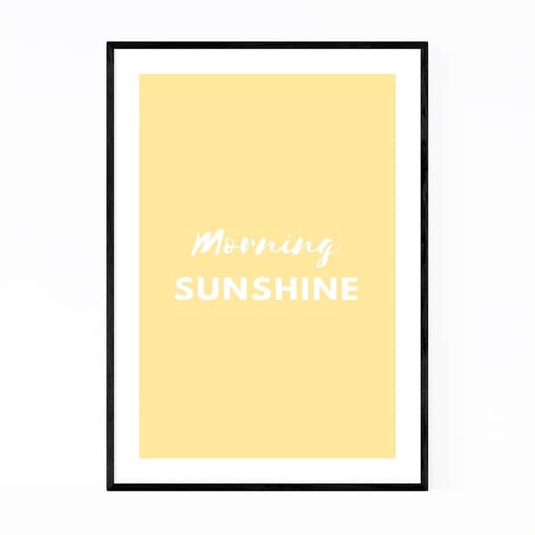 Noir Gallery Yellow Motivational Typography Framed Art Print
