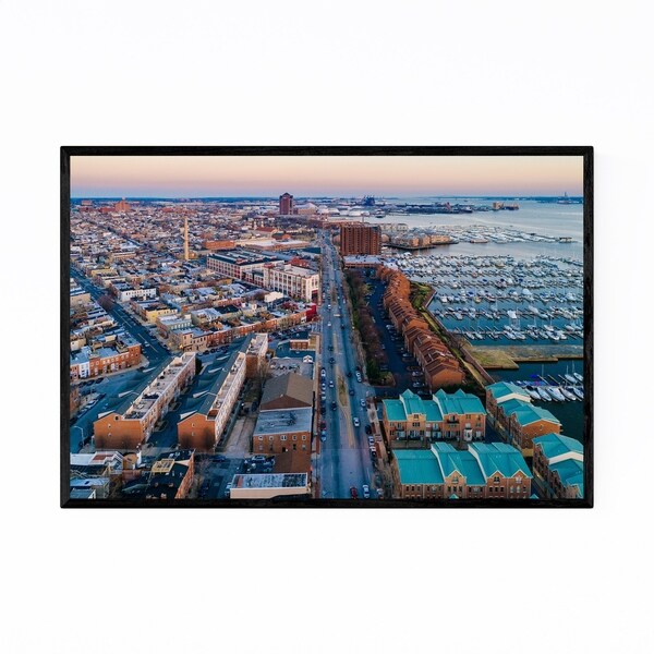 Noir Gallery Canton Baltimore Inner Harbor Framed Art Print