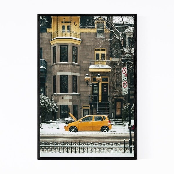 Noir Gallery Montreal Quebec Snow Winter Framed Art Print
