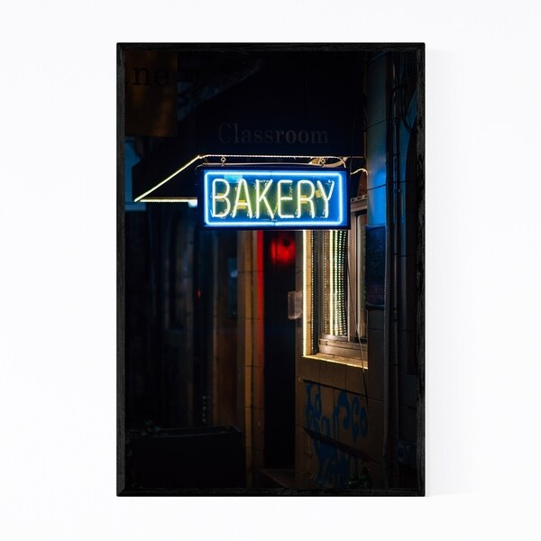 Noir Gallery Bakery Neon Sign New York City Framed Art Print