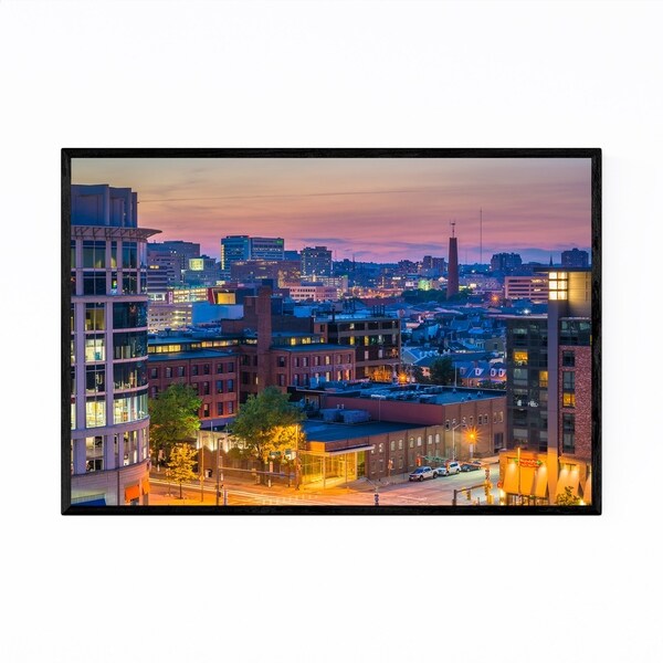 Noir Gallery Harbor East Skyline Baltimore Framed Art Print