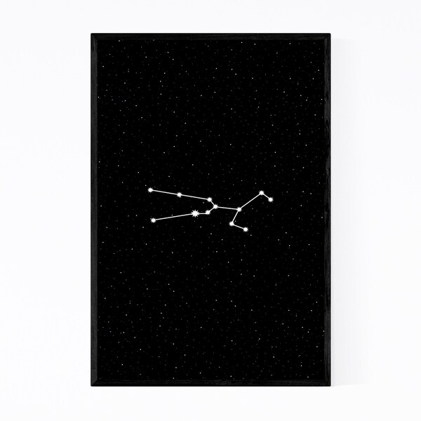 Noir Gallery Night Sky Taurus Astrology Framed Art Print
