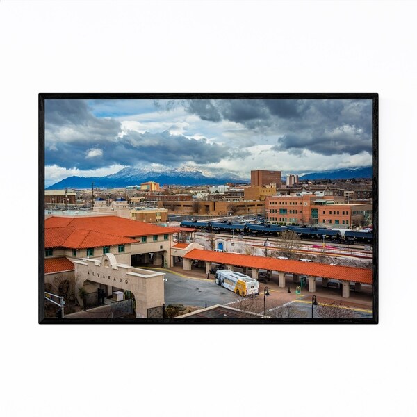 Noir Gallery Albuquerque, New Mexico Skyline Framed Art Print