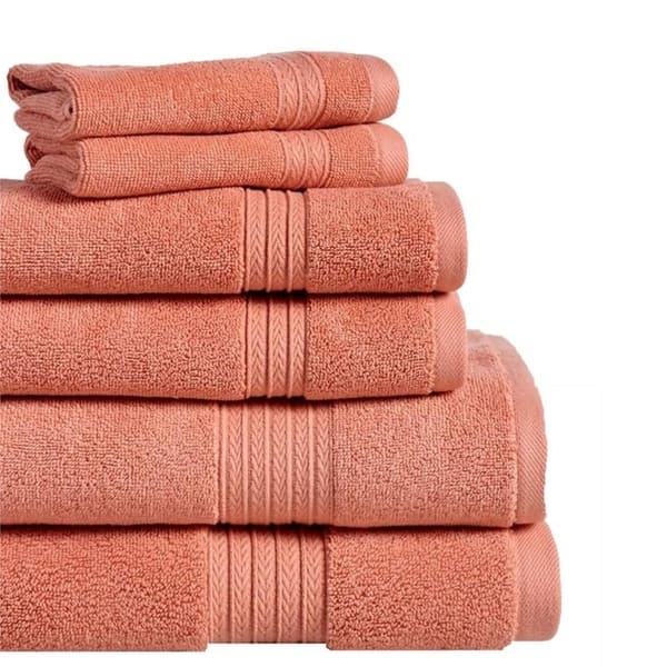 Bridlewood Smooth Soft and Thick 6 Piece 100% Cotton Towel Set