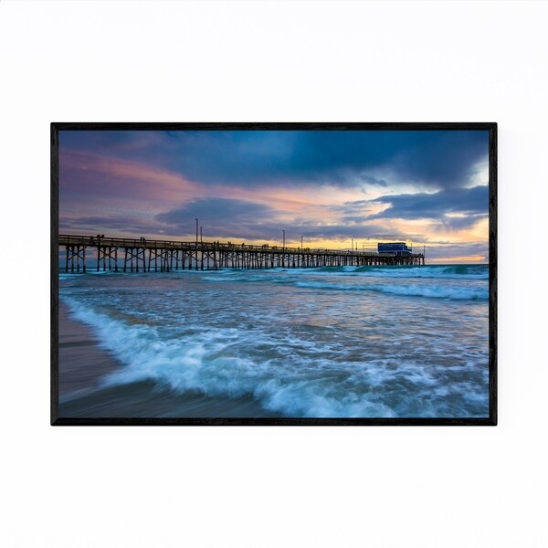 Noir Gallery Newport Beach California Pier Framed Art Print