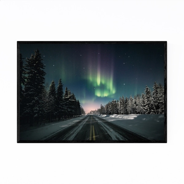 Noir Gallery Aurora Borealis Lapland Finland Framed Art Print