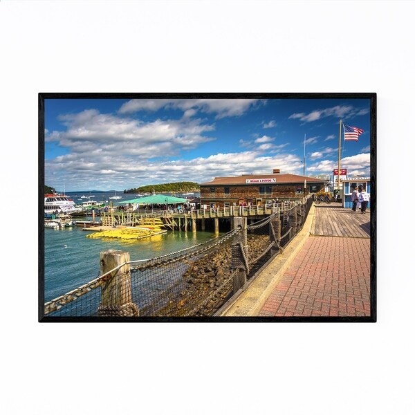 Noir Gallery Bar Harbor Maine Boats Nautical Framed Art Print