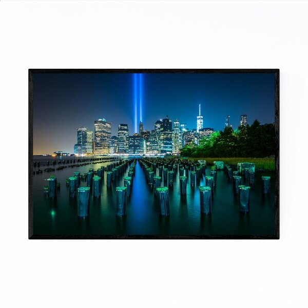 Noir Gallery New York City Manhattan Skyline Framed Art Print