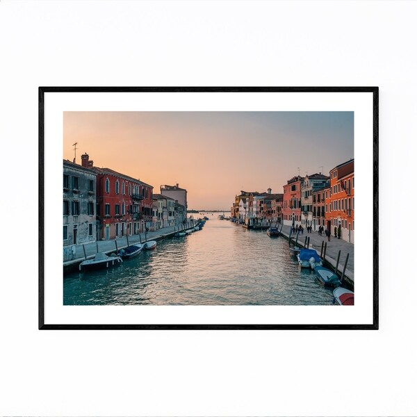 Noir Gallery Venice Italy Canal Photography Framed Art Print