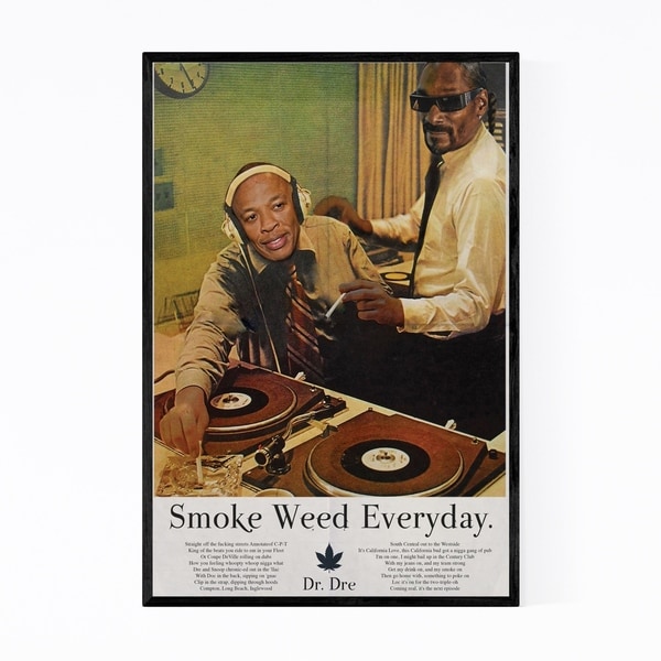 Noir Gallery Dr. Dre Snoop Dogg Smoke Weed Framed Art Print