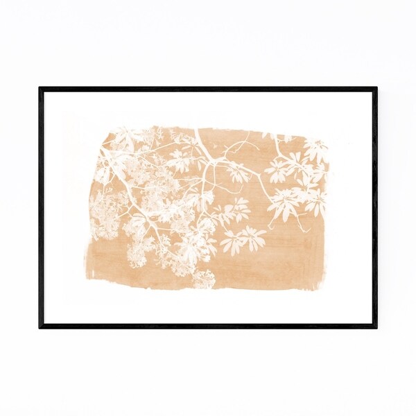 Noir Gallery Orange Nature Botanical Leaves Framed Art Print