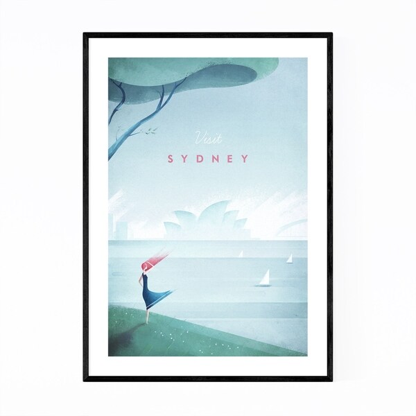 Noir Gallery Minimal Travel Sydney Australia Framed Art Print
