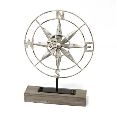The Gray Barn Metal Compass Table Top - 19.75 W X4.75 D X11 H