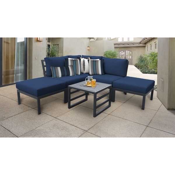 Lexington 6-piece Outdoor Aluminum Patio Furniture Set - Bed