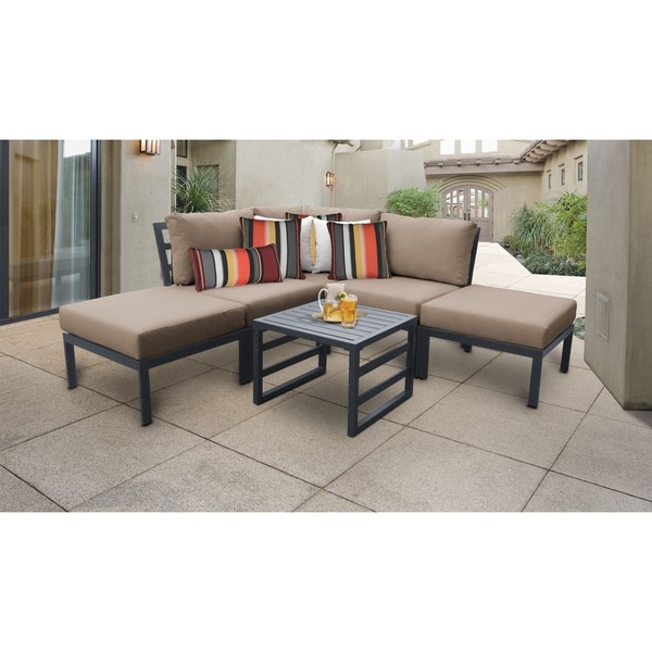 Lexington 6-piece Outdoor Aluminum Patio Furniture Set - Bed