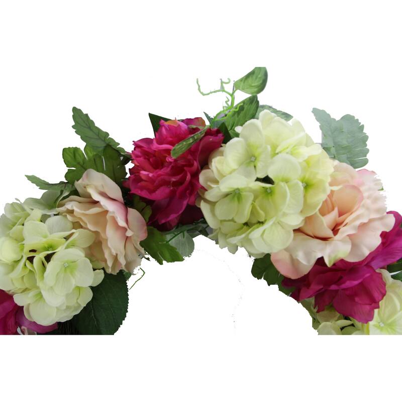 Artificial 24" Peony , rose and Hydreangea wreath