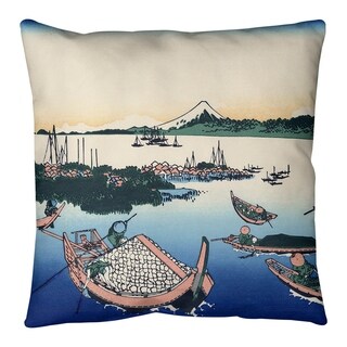 Katsushika Hokusai Tsukuda Island in Musashi Province Pillow (w ...