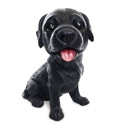 Decorative Polyresin Black Labrador Statue, Black
