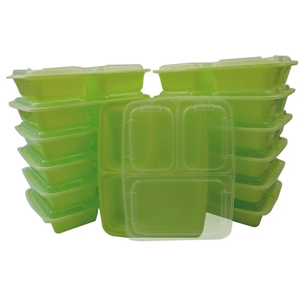 Table to Go 150-Pack Bento Lunch Boxes with Lids (3 Compartment/ 36 oz)