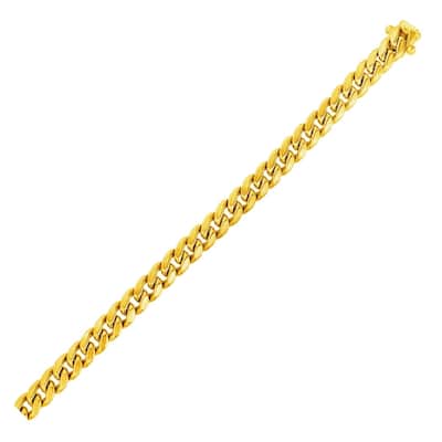 6.1mm 14k Yellow Gold Semi Solid Miami Cuban Bracelet