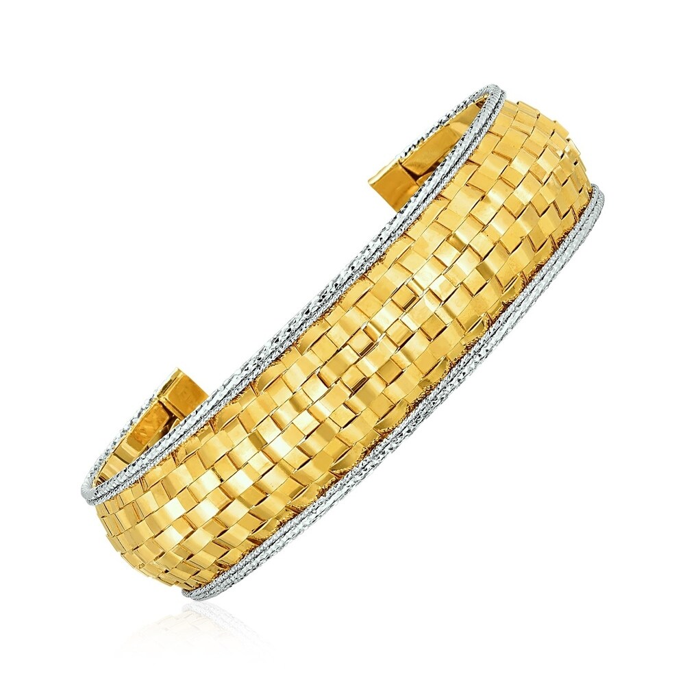 Buy 14k, Two-Tone Gold Bracelets Online at Overstock | Our Best 