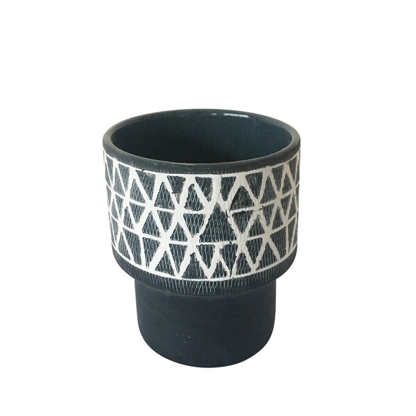 Shop Contemporary Style Ceramic Planter with Geometric