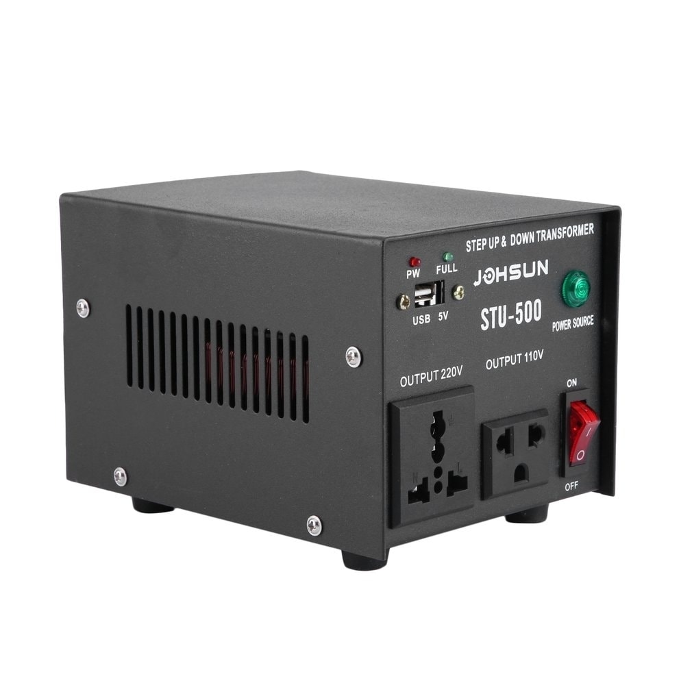 STU 500 W Watt Step Up Down 110V 220V USB Voltage Converter Transformer USA BT