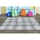 Flagship Carpet Kids Nylon Circles Classroom Seating Rug, Grey and ...