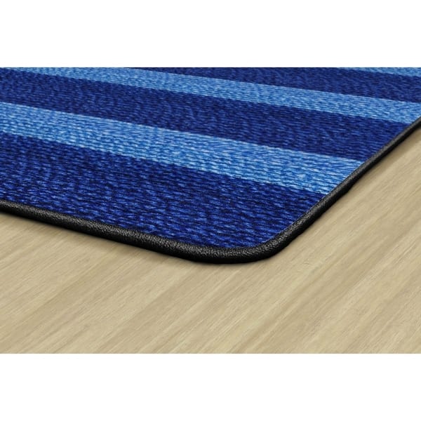 Flagship Carpet Kids Nylon Cozy Basketweave Stripes Classroom Seating Rug Blue 6 X 8 4 6 X 8 4 Overstock 27479126