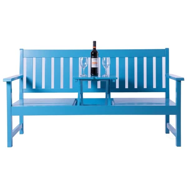 Shop Wooden Patio Garden Park Outdoor Bench Middle Pop Up