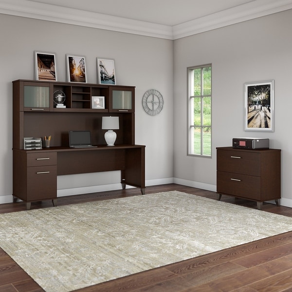 Copper Grove Shumen 72-inch Office Desk with Hutch and File Cabinet. Opens flyout.