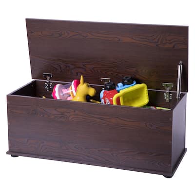 Large Storage Toy Box with Soft Closure Lid, Wooden Organizing Furniture Storage Chest