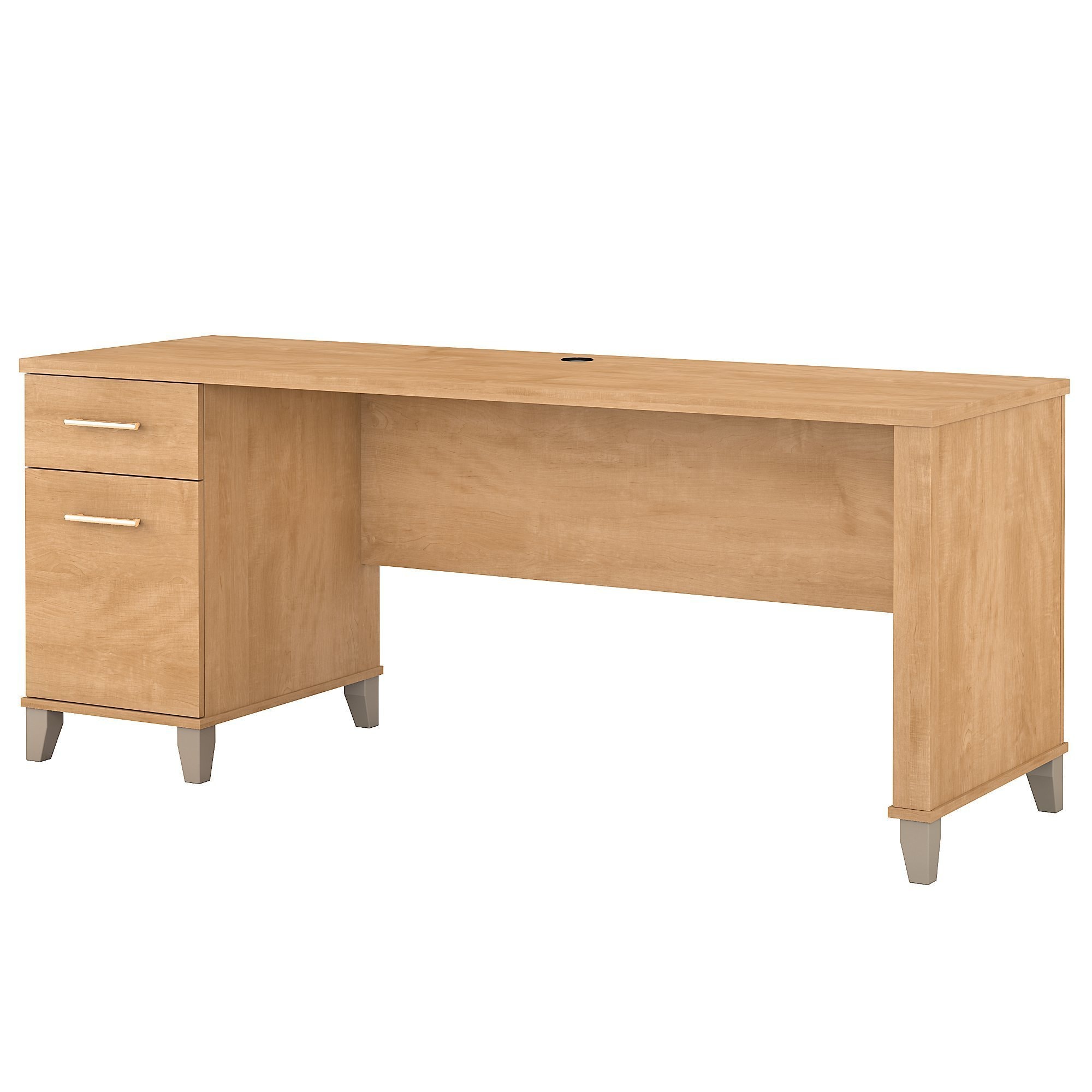 Shop Copper Grove Shumen 72 Inch Office Desk With Drawers In Maple