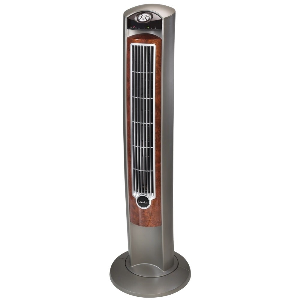 Lasko Wind Curve Tower Fan with Nighttime Setting, Gray/Woodgrain, - On  Sale - Bed Bath u0026 Beyond - 27480168