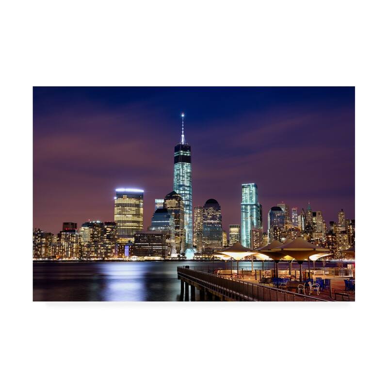 David Ayash 'Dusk Over Downtown' Canvas Art - Bed Bath & Beyond - 27480751