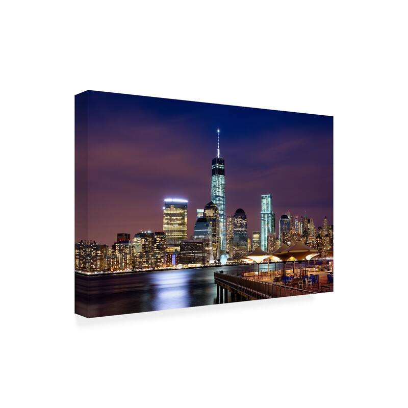 David Ayash 'Dusk Over Downtown' Canvas Art - Bed Bath & Beyond - 27480751