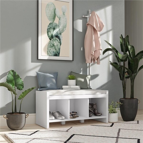 The Novogratz Whitton Entryway Bench with Coat Tree - Bed Bath