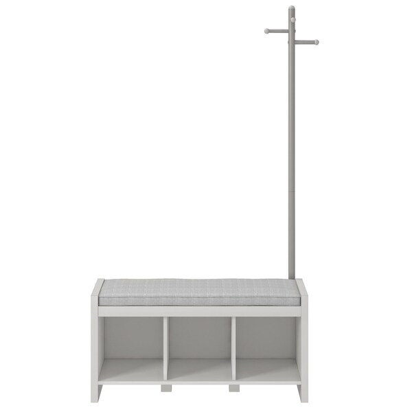 The Novogratz Whitton Entryway Bench with Coat Tree - Bed Bath