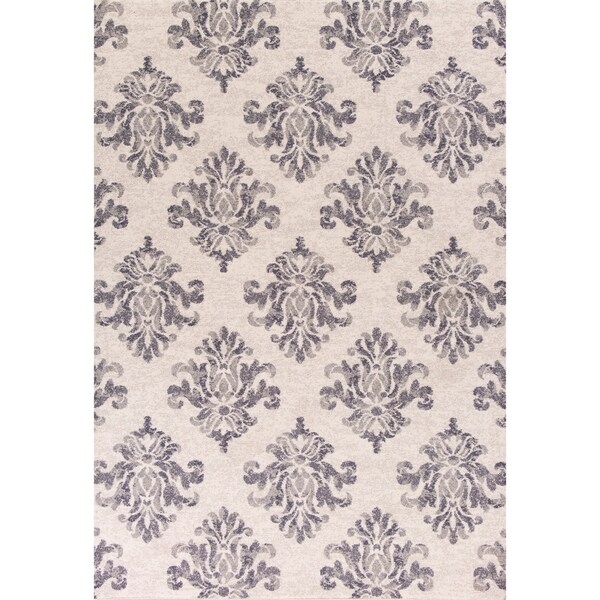 Domani Madison Classic Grey Damask Area Rug