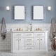 preview thumbnail 52 of 58, 60" Palace Collection Quartz Carrara Cashmere Grey Bathroom Vanity Set With Hardware And F2-0013 Faucets, Mirror