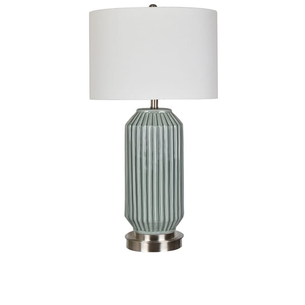 gray ceramic table lamp