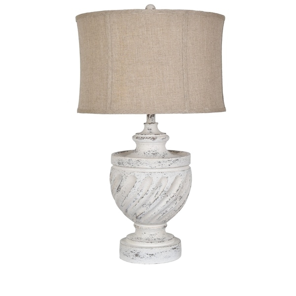 antique white table lamp