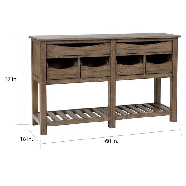 Furniture of America Evanston 60inch 6drawer Light Oak Server Bed