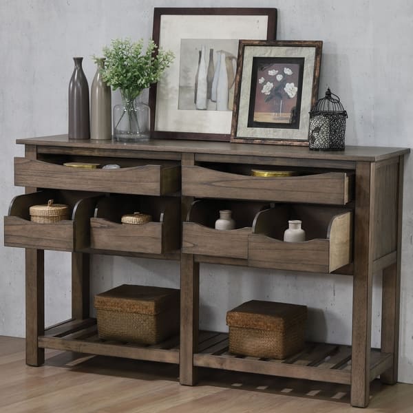 Furniture Of America Evanston Contemporary 60 Inch Light Oak Server On Sale Overstock 27491102