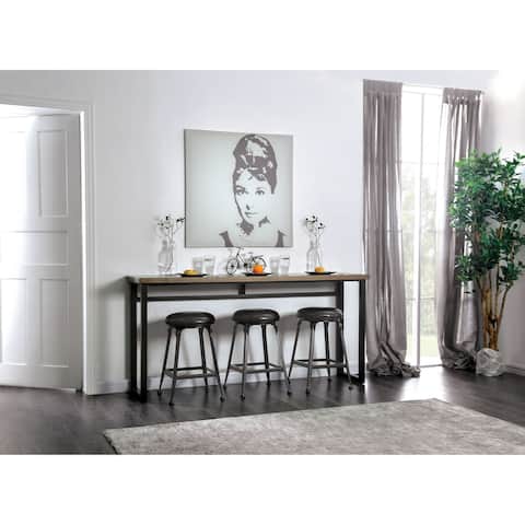 Furniture of America Quik Industrial Black 4-piece Counter Dining Set
