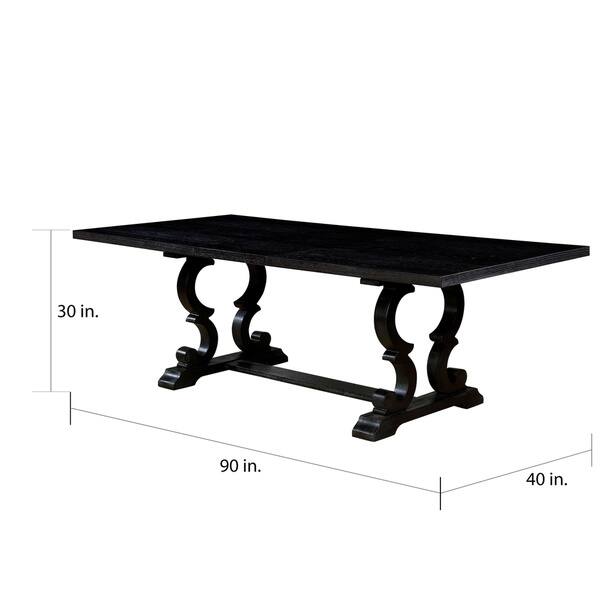 Copper Grove Dusheti Dark Walnut 90inch Wood Expandable Dining Table