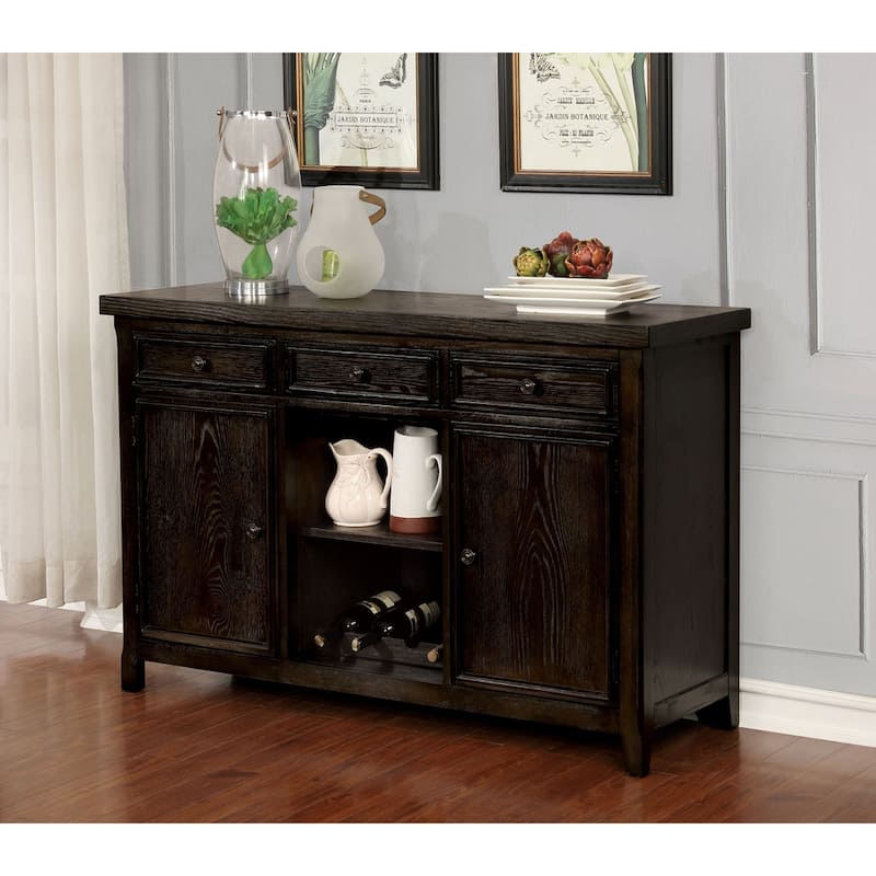 Copper Grove Sachkhere Dark Walnut 54.75-inch 5-shelf Server - Dark Walnut