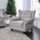 preview thumbnail 8 of 6, Furniture of America Ninotsminda Tufted Accent Chair with Nailhead Light Grey