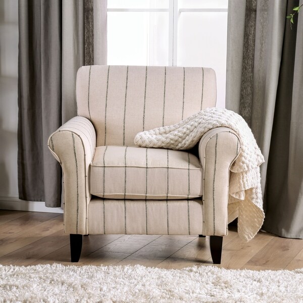 off white armchair